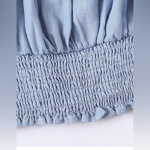 Forever 21 Square Neck Puff-Sleeves Crop Top - Picture 6 of 11